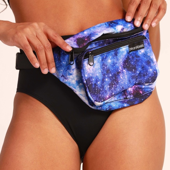 iHeartRaves Handbags - iHeartRaves Fortune Teller Galaxy Fanny Pack